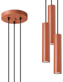 Sollux SL.1492 - Lampadario a sospensione con filo LAGOS 3xGU10/10W/230V rosso