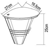 Globo 32093A - Applique da esterno SALLA 1xE27/60W/230V IP44
