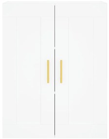 Credenza Bianca 69,5x34x180 cm in Legno Multistrato