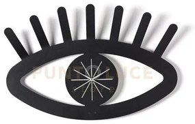 Orologio da parete di design ciclope nero/avorio in ferro 55x36,5h cm