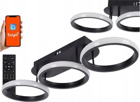 Plafoniera LED dimmerabile LED/30W/230V 3000-6500K nero Wi-Fi Tuya + telecomando