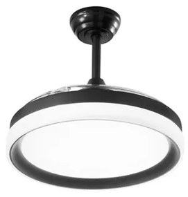 Ventilatore da soffitto Led Albatros nero , D. 106 cm INTEC