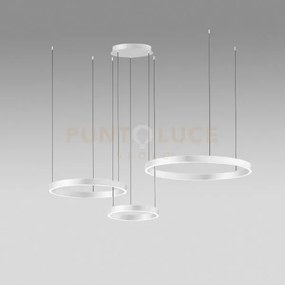 Criseide s/3d - lampadario a sospensione 3 luci bianco a led dimmer...