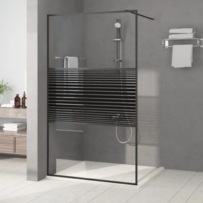 Parete Doccia Walk İn Nero 115x195 Cm Vetro Trasparente Esg /