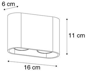 Faretto moderno nero - Ronda Duo