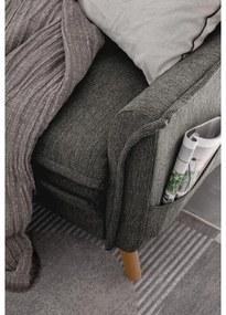 Divano letto angolare grigio scuro (angolo sinistro) Charming Charlie - Miuform