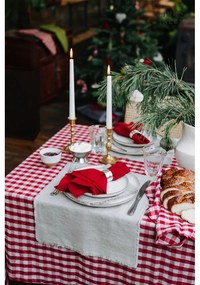 Asciugamano di lino 45x65 cm Red Gingham - Linen Tales