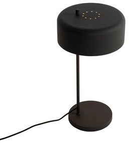 Lampada da tavolo retrò nera con interno dorato - Jinte