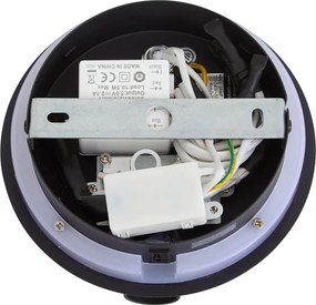 Lampada da parete moderna nera con LED integrato e USB-C - Croft