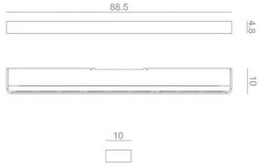 Frame w4 3.000k 6390 lumen 57w cri90 bianco opaco  push