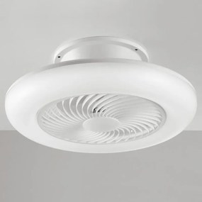 Ventilatore da soffitto con pale con luce inclusa Aliseo, bianco, D. 55 cm, 3200 LM, luce bianco, INTEC
