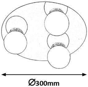 Rabalux 2113 - Plafoniera da bagno BECCA 3xG9/28W/230V IP44