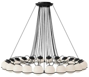 Astep - Modello 2109/24 Lampada a Sospensione Ø14 Opal/Nero Astep