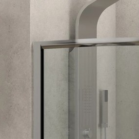 Box doccia 90x90cm semicircolare altezza 180cm vetro trasparente K400 - KAMALU