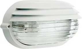 Lampada Applique Ovale Piccola Colore Bianco per Esterno Linea Palpebra Sovil...