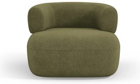 Poltrona in tessuto bouclé verde Jenny - Micadoni Home