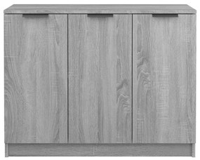 Credenza grigio sonoma 90,5x30x70 cm in legno multistrato