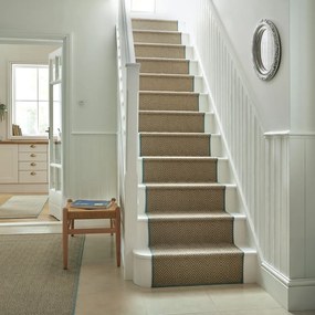 Pedata in iuta per scale in colore blu-naturale 60x600 cm Diamond - Flair Rugs