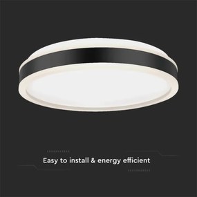 Plafoniera LED LED/18W/230V 4000K diametro 35 cm nero