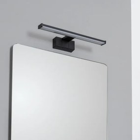 Brilagi - VESTRA Specchio da bagno con luce LED, 8W/230V, 40 cm, IP44, Nero