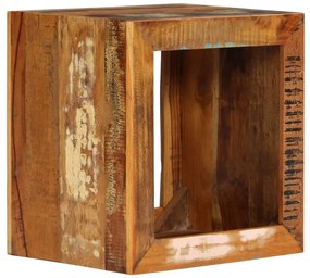 Sgabello in legno massello di recupero 40x30x40 cm