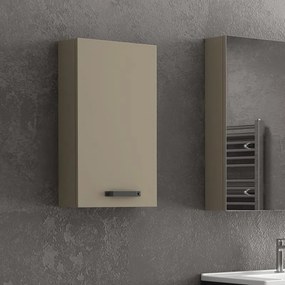 Composizione bagno a terra 85cm: mobile con lavabo, specchio contenitore e pensile IKOS-85 - KAMALU