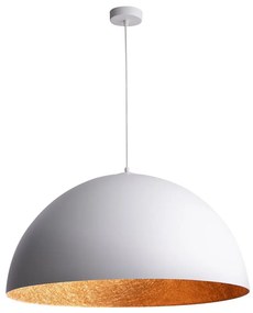 Lampadario a sospensione con filo SFERA 1xE27/60W/230V diametro 50 cm bianco/rame