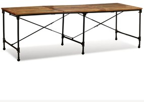 Tavolo da Pranzo in Legno Massello Anticato 240cm