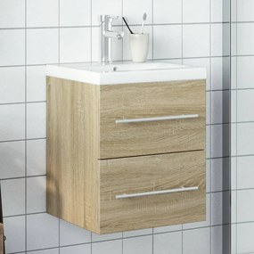 Mobile da bagno con lavabo integrato rovere sonoma