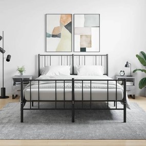 Comodini 2 Pz Grigio Cemento 40x35x47,5 Cm İn Legno Multistrato /
