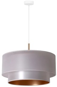 Duolla - Lampadario a sospensione con filo NANTES 1xE27/15W/230V diametro 45 cm argento/rame