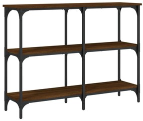 Tavolino consolle rovere marrone 100x29x75 cm legno multistrato