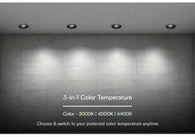 Lampada LED da incasso LED/24W/230V 3000/4000/6400K ø 13,5 cm nero