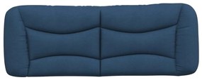 Cuscino testiera blu 120 cm in tessuto