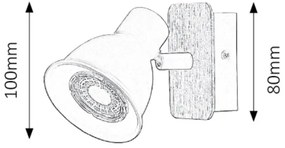 Rabalux 5902 - Faretto da parete MAC 1xGU10/15W/230V