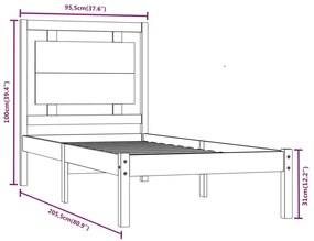 Giroletto in Legno Massello 90x200 cm