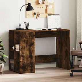 Scrivania Rovere Fumo 102x50x75 Cm İn Legno Multistrato /