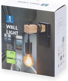 Aigostar - Applique 1xE27/60W/230V marrone/nero