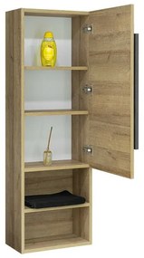 Pensile Bagno stile Industrial Sospeso H. 135 Rovere Effetto Legno