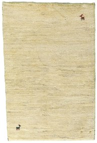 Gabbeh Tappeto 90x60 Beige (Iran) Annodato A Mano