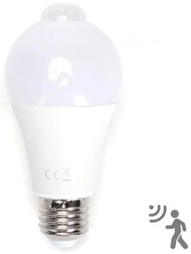 Lampadina LED A60 E27 12W 230V 6500K con sensore movimento e crepuscolare - Aigo