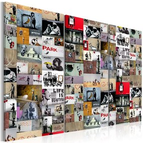 Quadro Art of Collage  Banksy III  Colore colorful, Dimensioni e Misure 120x80