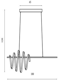 Searchlight 22510BK - Lampada a sospensione dimmerabile su cavo SWORD LED/40W/230V 3000K
