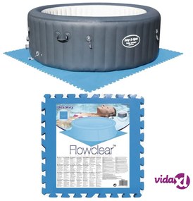 Bestway Protezioni per Pavimenti di Piscine 8 pz Blu 58220