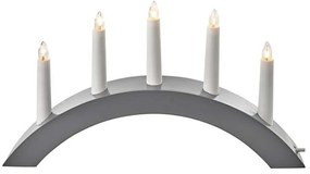 Candeliere natalizio LED 5xLED/15W/230V grigio