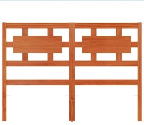 Testiera marrone cera 135 cm in legno massello di pino