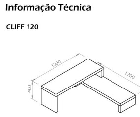 Tavolo TV Bianco Variabile Noce Cliff - TemaHome