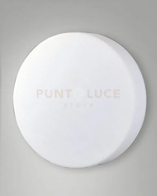 Graff plafoniera bianca d.40cm in metallo e vetro 1 luce attacco e27