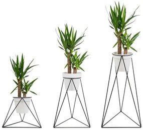 Portavasi TRIANGL 90x50 cm nero