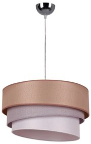 Duolla - Lampadario a sospensione con filo TRIO 1xE27/40W/230V diametro 45 cm marrone/grigio/argento
